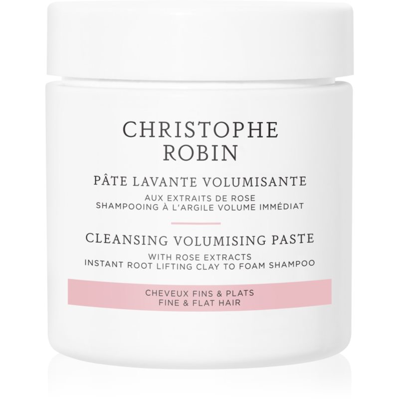Christophe Robin Cleansing Volumizing Paste with Rose Extract șampon exfoliant pentru păr cu volum 75 ml
