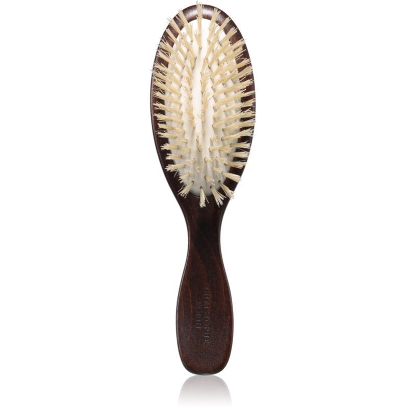 Christophe Robin Travel Hairbrush perie din lemn pentru păr cu peri de mistret 1 buc