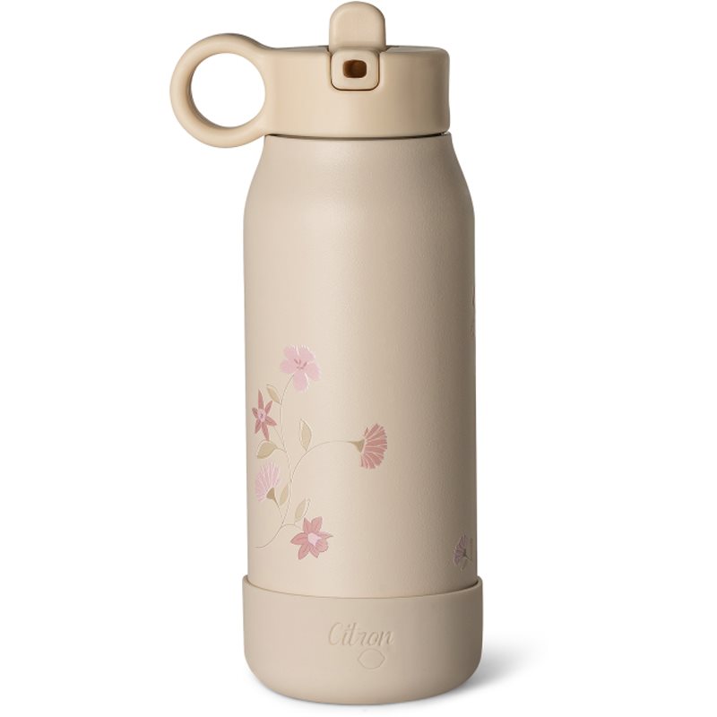 Citron Mini Water Bottle sticlă inoxidabilă pentru apă Flowers 250 ml