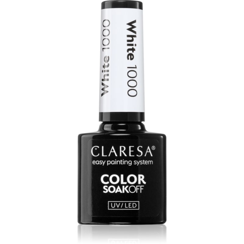 Claresa SoakOff UV/LED Color White lac de unghii sub forma de gel culoare 1000 5 g