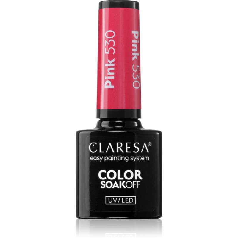 Claresa SoakOff UV/LED Color Rainbow Explosion lac de unghii sub forma de gel culoare Pink 530 5 g