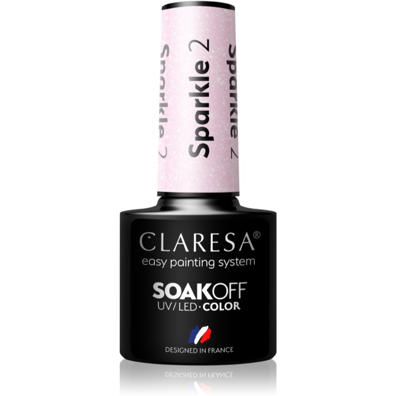 Claresa SoakOff UV/LED Color Sparkle lac de unghii sub forma de gel culoare 2 5 g