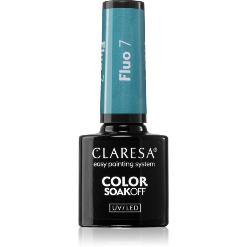 Claresa SoakOff UV/LED Color Fluo lac de unghii sub forma de gel culoare 7 5 g