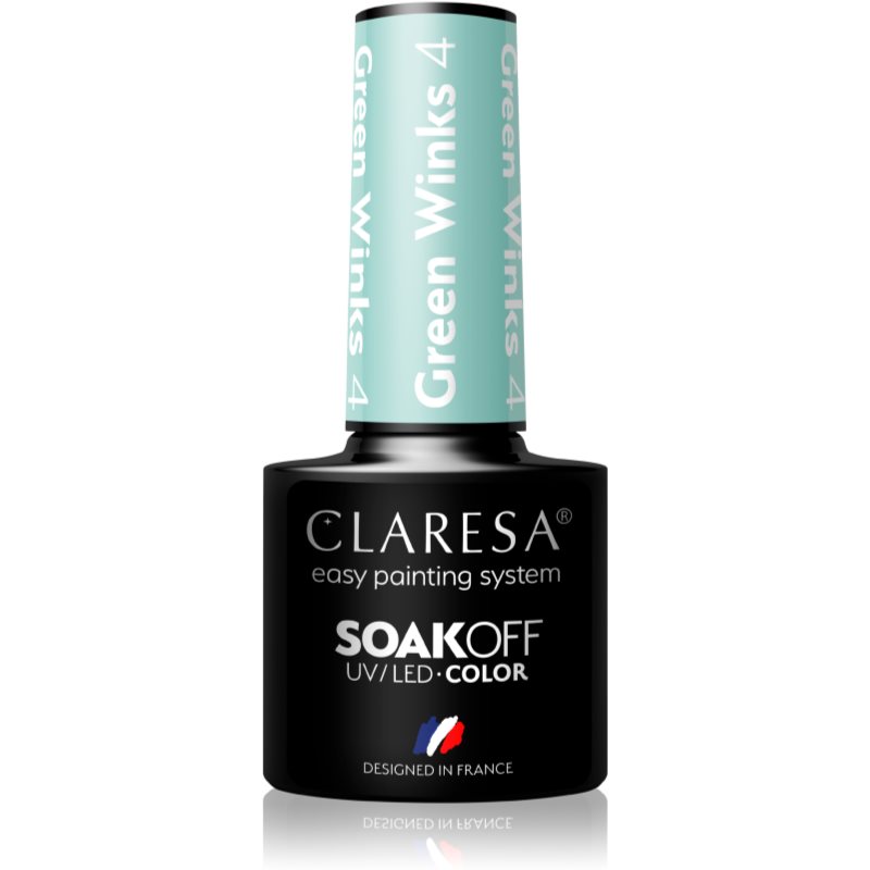 Claresa SoakOff UV/LED Color Green Winks lac de unghii sub forma de gel culoare 4 5 g