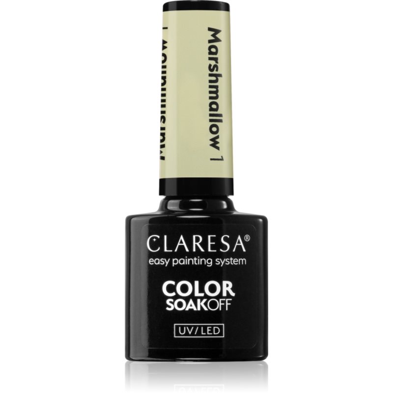 Claresa SoakOff UV/LED Color Marshmallow lac de unghii sub forma de gel culoare 1 5 g