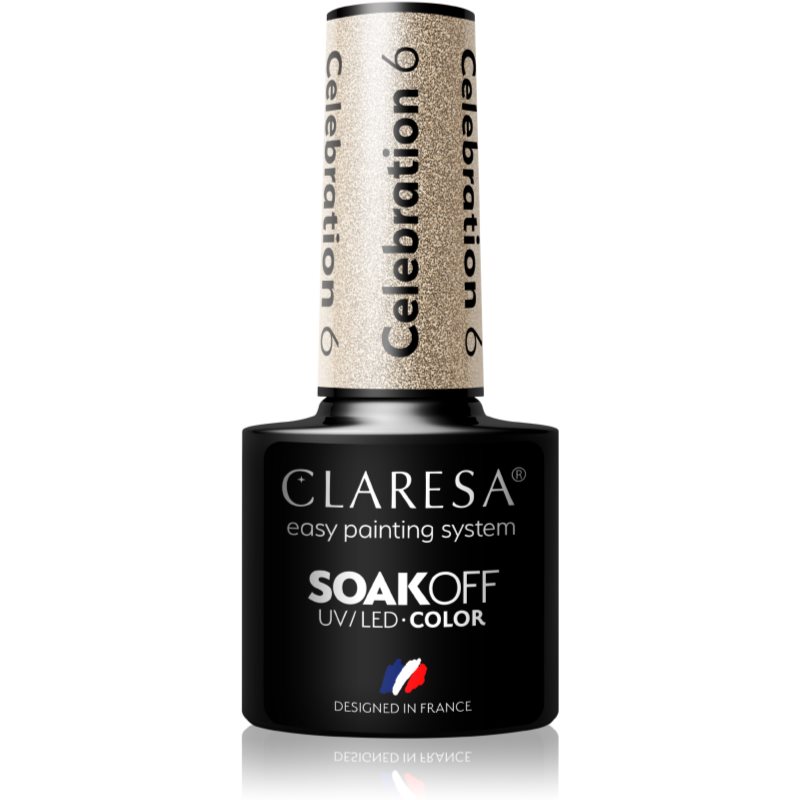 Claresa SoakOff UV/LED Color Celebration lac de unghii sub forma de gel culoare 6 5 g