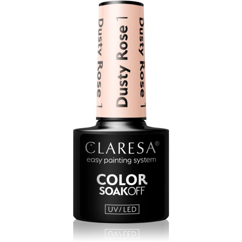 Claresa SoakOff UV/LED Color Dusty Rose lac de unghii sub forma de gel culoare 1 5 g