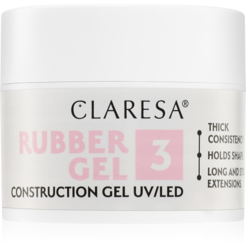 Claresa Rubber Gel Construction Gel UV/LED Gel pentru extensiile unghiilor culoare 03 12 g