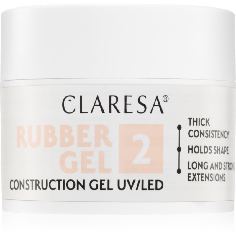 Claresa Rubber Gel Construction Gel UV/LED Gel pentru extensiile unghiilor culoare 02 45 g