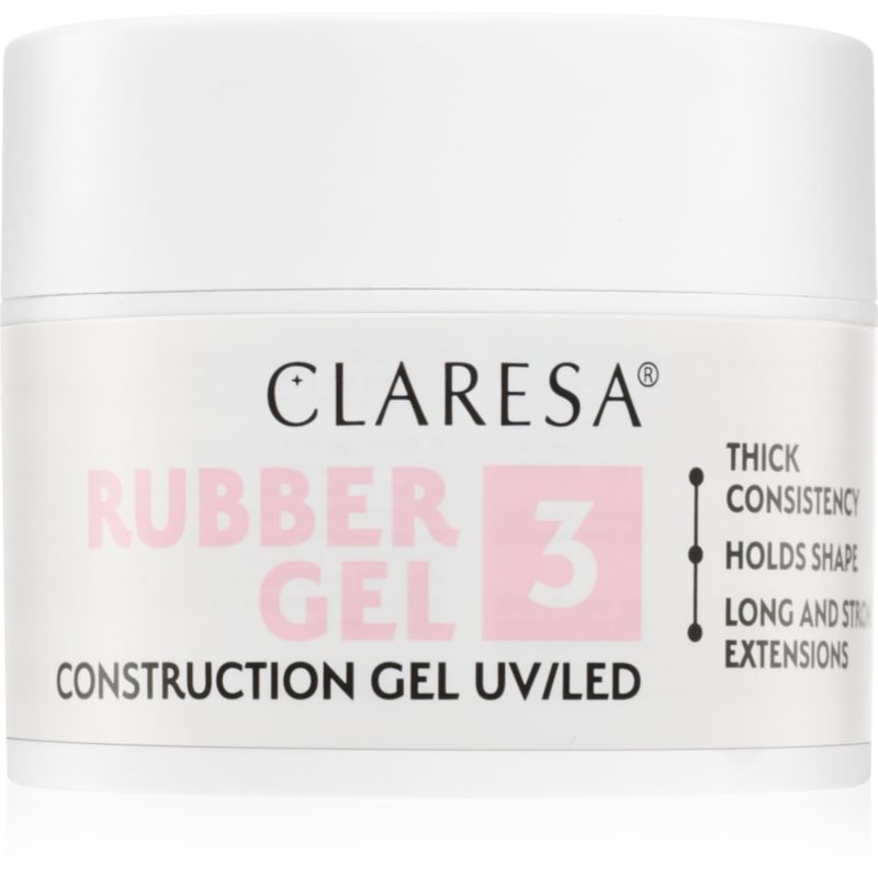 Claresa Rubber Gel Construction Gel UV/LED Gel pentru extensiile unghiilor culoare 03 45 g