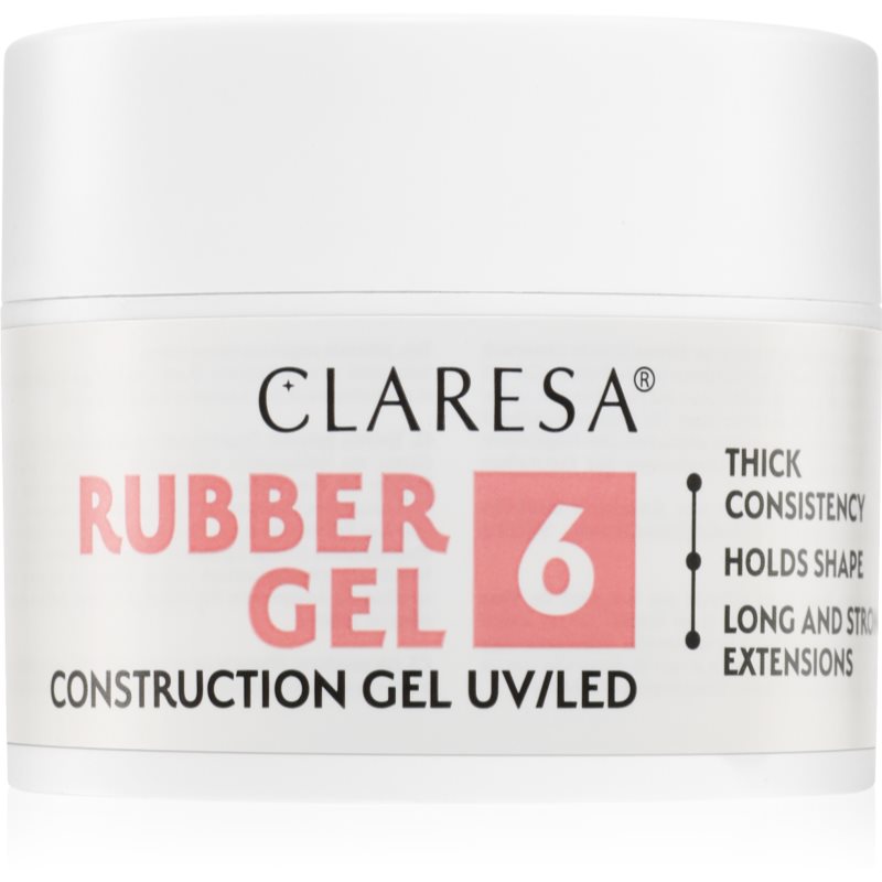 Claresa Rubber Gel Construction Gel UV/LED Gel pentru extensiile unghiilor culoare 06 45 g