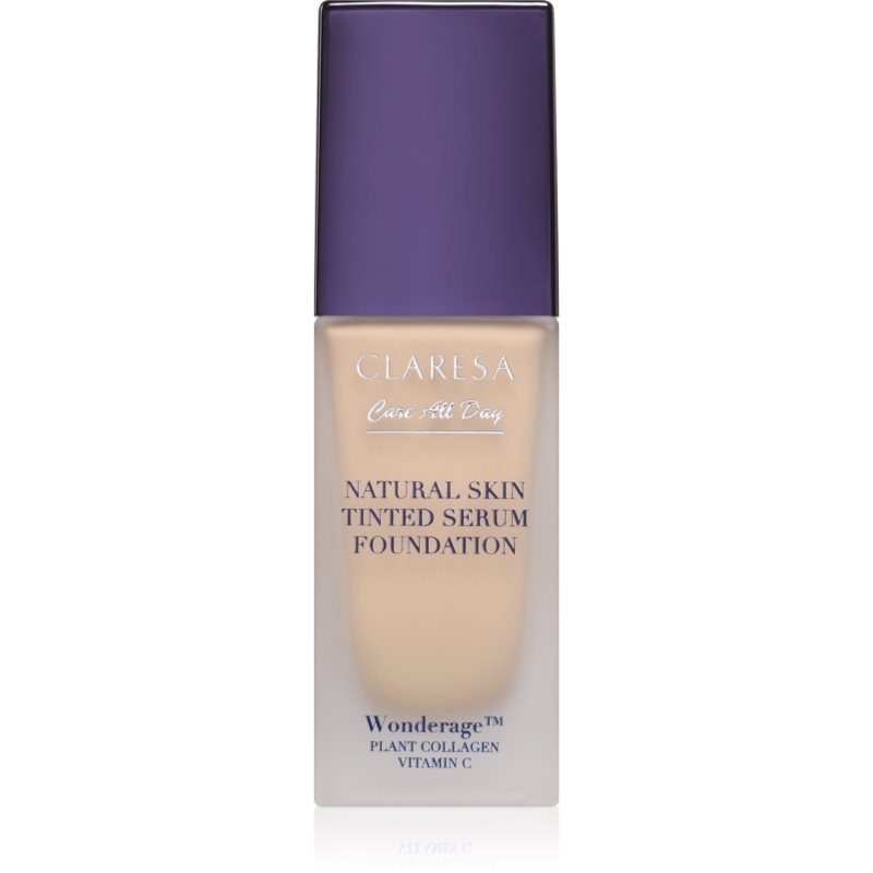 Claresa Care All Day Natural Skin Tinted Serum Foundation Fluid nuantator cu textura usoara pentru un look natural culoare 1W Light Warm 32 ml