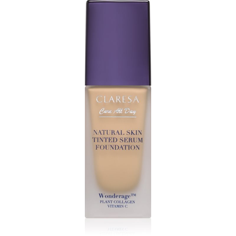Claresa Care All Day Natural Skin Tinted Serum Foundation Fluid nuantator cu textura usoara pentru un look natural culoare 2WO Medium Olive 32 ml