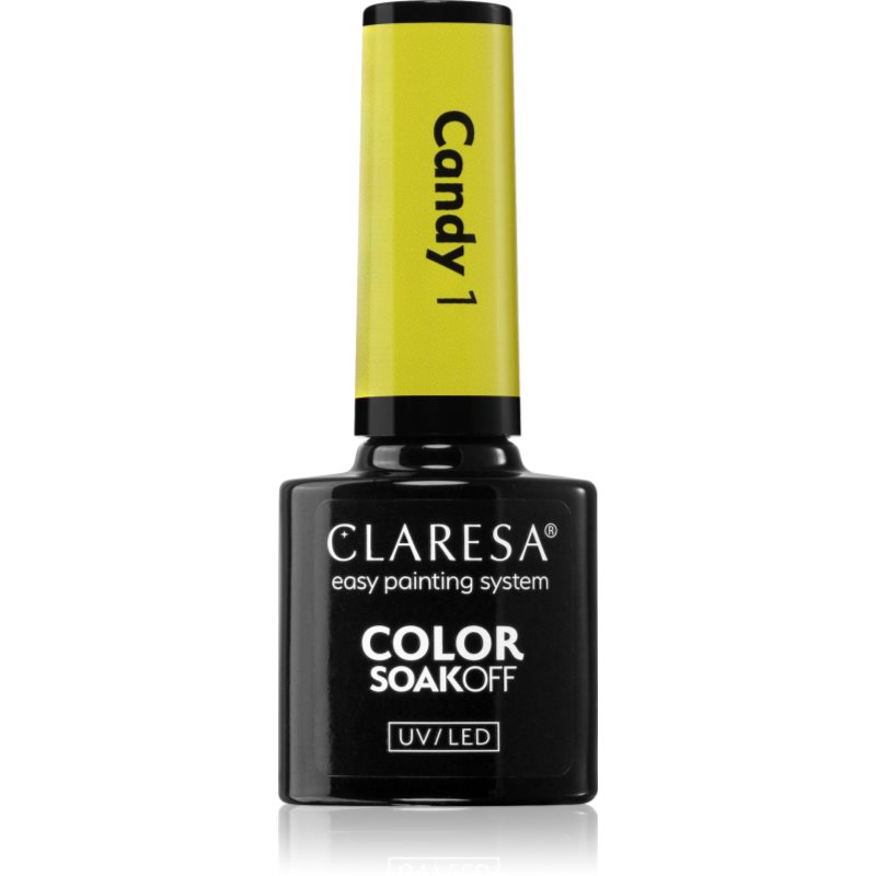 Claresa SoakOff UV/LED Color Candy lac de unghii sub forma de gel culoare 1 5 g