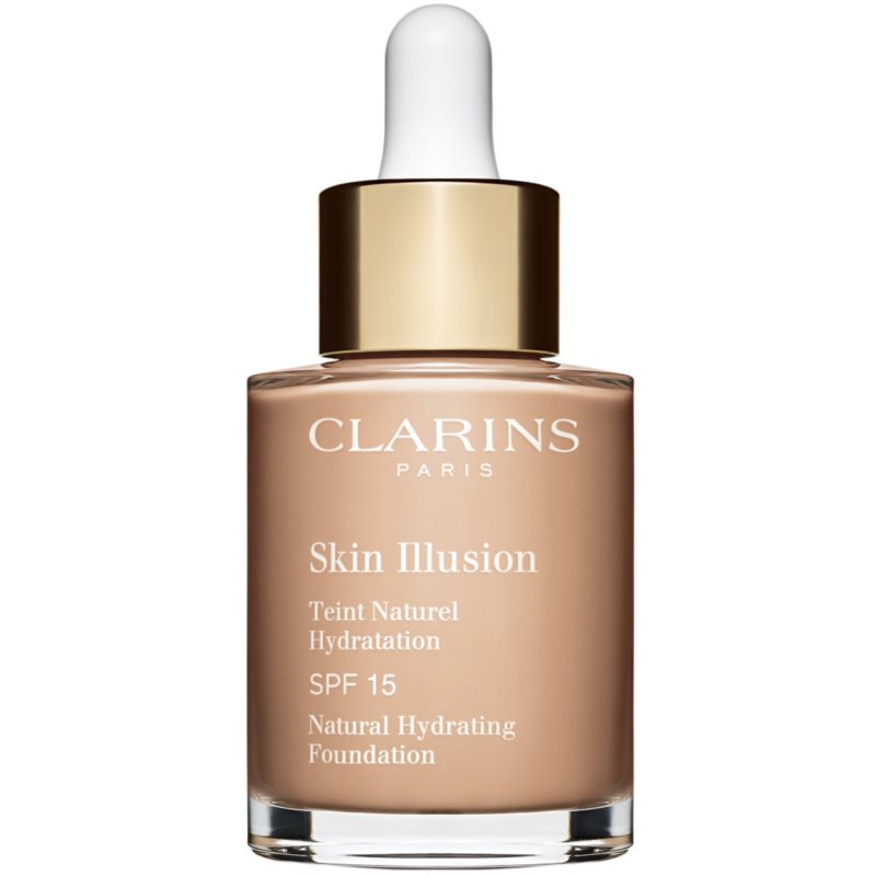 Clarins Skin Illusion Natural Hydrating Foundation makeup radiant cu hidratare SPF 15 culoare 107C Beige 30 ml