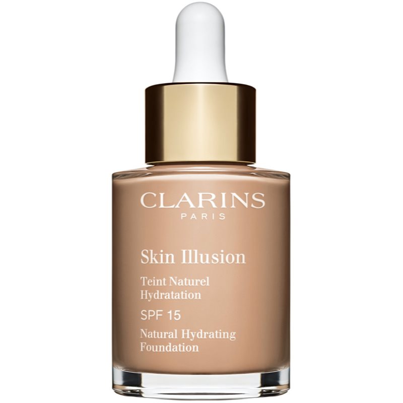 Clarins Skin Illusion Natural Hydrating Foundation makeup radiant cu hidratare SPF 15 culoare 109C Wheat 30 ml