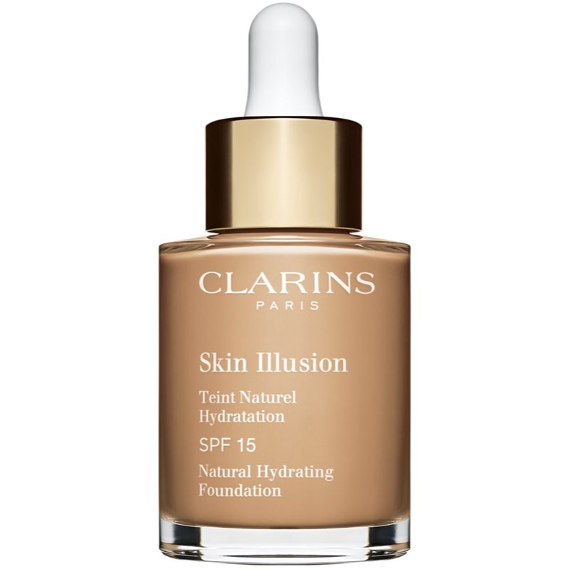 Clarins Skin Illusion Natural Hydrating Foundation makeup radiant cu hidratare SPF 15 culoare 111N Auburn 30 ml