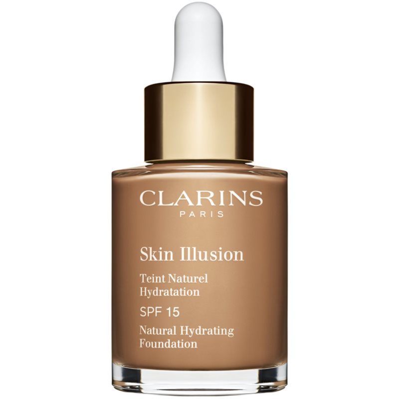 Clarins Skin Illusion Natural Hydrating Foundation makeup radiant cu hidratare SPF 15 culoare 114N Cappuccino 30 ml