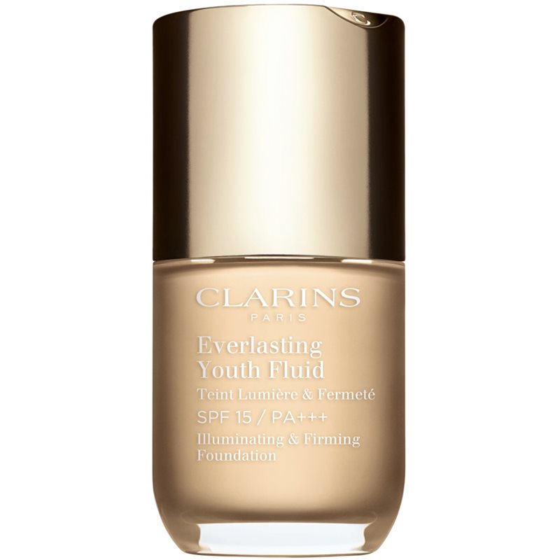 Clarins Everlasting Youth Fluid Foundation make-up pentru luminozitate SPF 15 culoare 100.5 Cream 30 ml