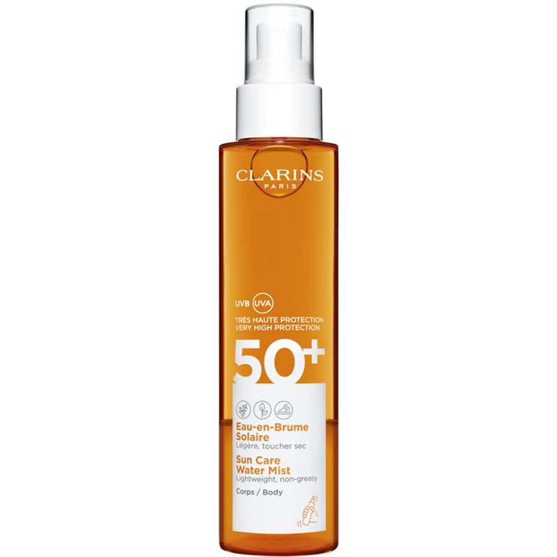 Clarins Sun Care Water Mist loțiune transparentă SPF 50+ 150 ml