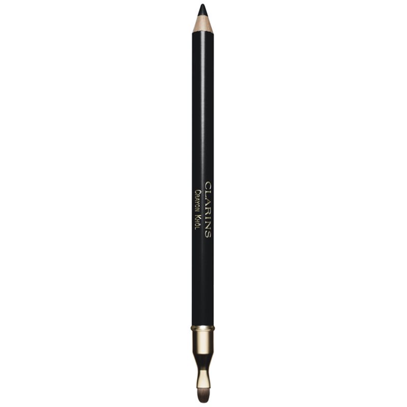 Clarins Crayon Khôl eyeliner cu ascutitoare pentru un machiaj fumuriu 01 Carbon Black 1.05 g
