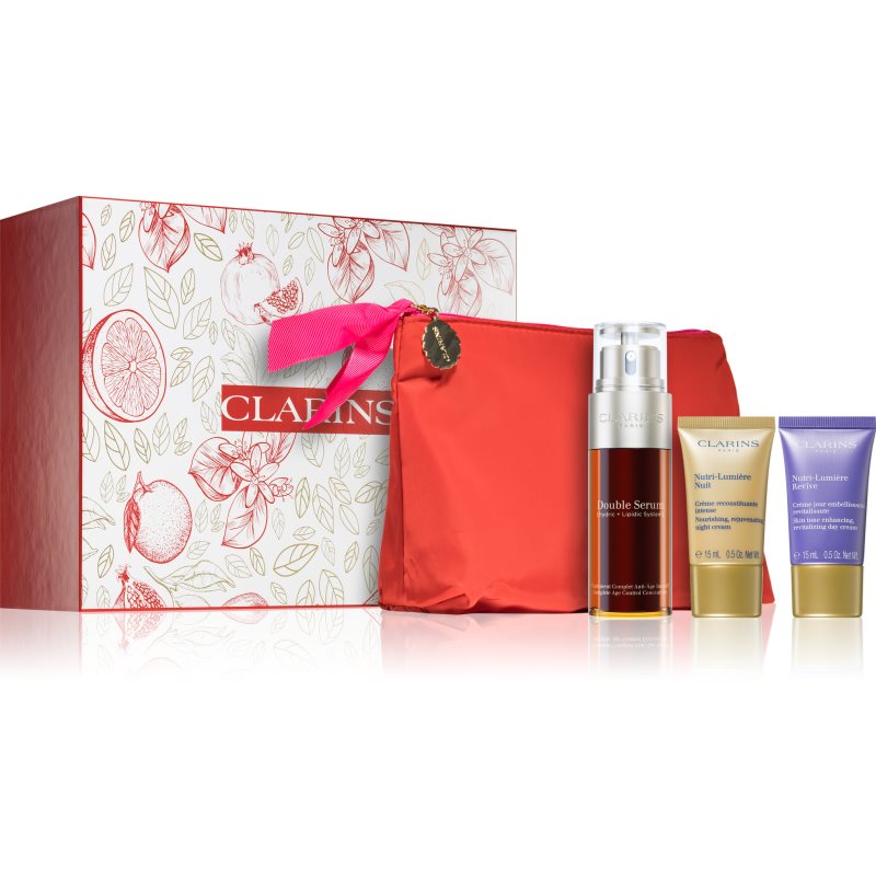 Clarins Double Serum &amp; Nutri-Lumière Collection set cadou pentru ten matur