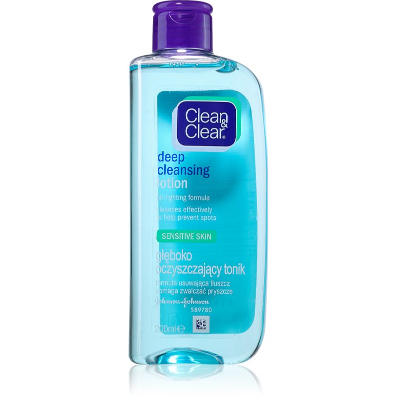 Clean & Clear Deep Cleansing lotiune faciala pentru curatare profunda pentru piele sensibilă 200 ml