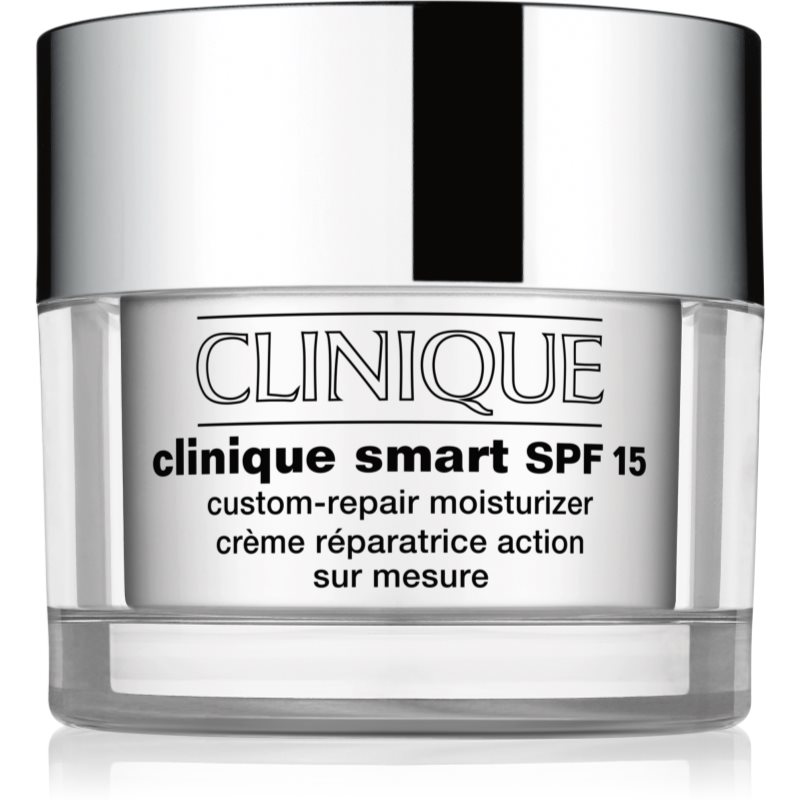 Clinique Clinique Smart™ Spf 15 Custom-repair Moisturizer Crema Anti-rid Hidratanta Pentru Ten Uscat Si Combinat Spf 15 50 Ml