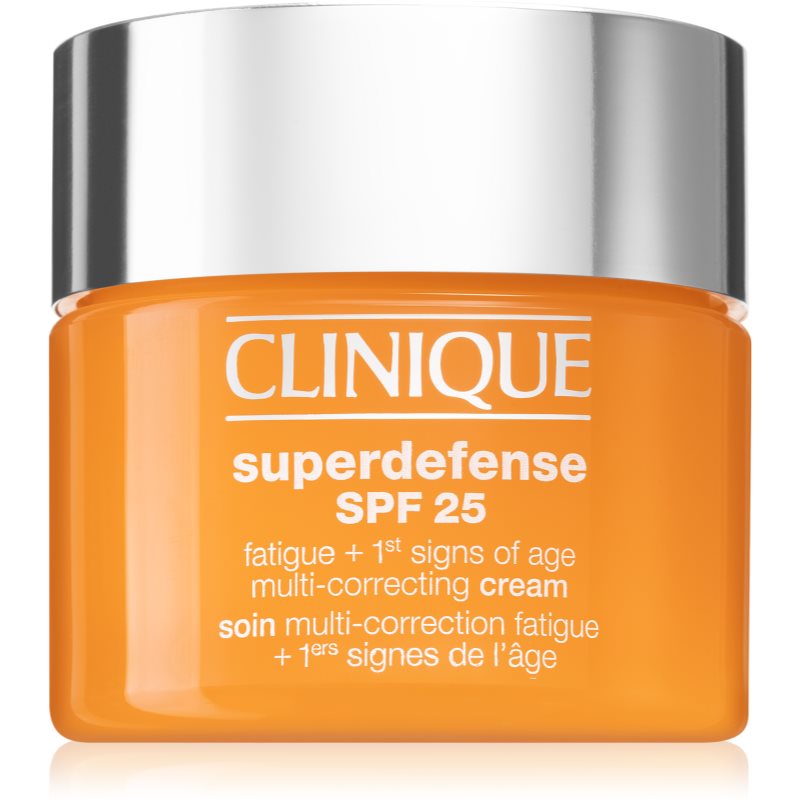 Clinique Superdefense™ SPF 25 Fatigue + 1st Signs Of Age Multi-Correcting Cream Crema impotriva primelor semne de imbatranire pentru ten gras și mixt SPF 25 50 ml