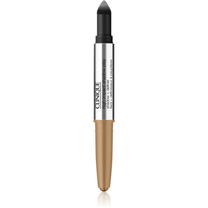 Clinique High Impact Shadow Play™ Shadow & Definer creion pentru ochi duo culoare Sparkling Wine + Caviar 1,9 g