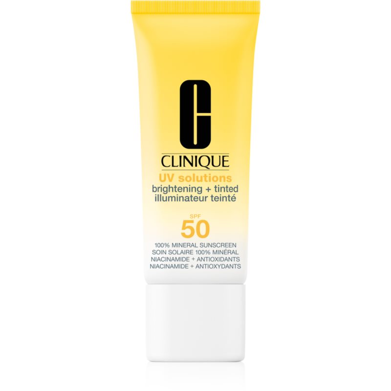 Clinique Sun UV Solutions Brightening Tinted Sunscream SPF50 crema tonica radianta culoare Medium Deep 40 ml