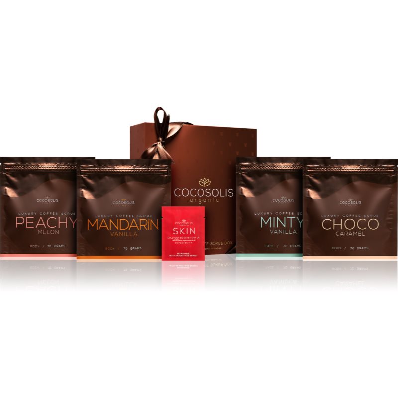 COCOSOLIS Luxury Coffee Scrub Box set pentru piele neteda si delicata