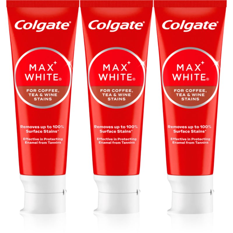 Colgate Max White One Coffee, Tea & Wine pasta de dinti pentru albire 3x75 ml