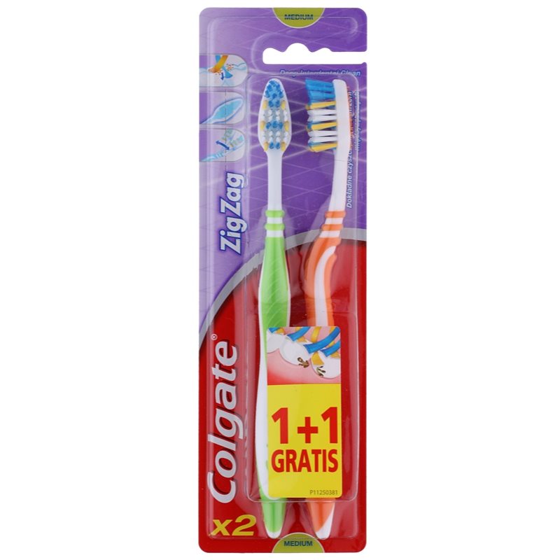 Colgate Zig Zag Medium periuta de dinti Medium 2 pc 2 buc