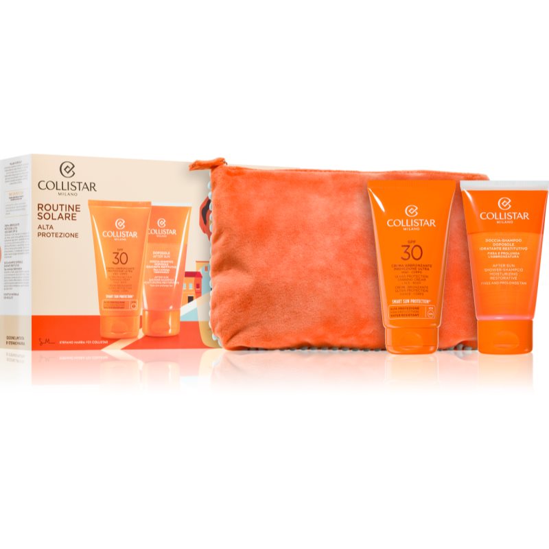Collistar Ultra protection tanning cream spf 30 set set cadou plaja SPF 30 2x150 ml