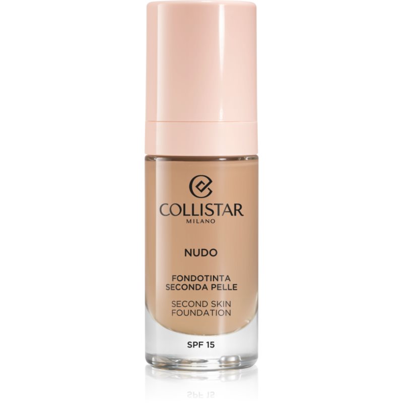 Collistar NUDO Second Skin Foundation SPF 15 makeup radiant cu hidratare cu efect de netezire culoare 3R Naturale Rosato 30 ml