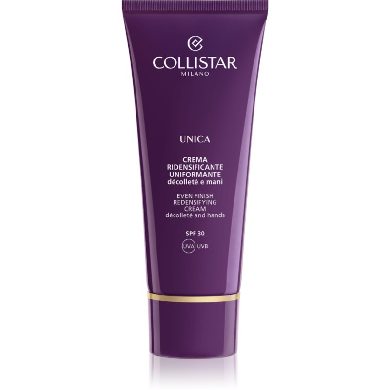 Collistar Unica Even Finish Redensifying Cream lift crema de fata pentru fermitate decolteul si bustul SPF 30 75 ml