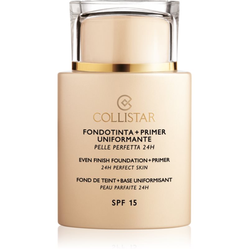 Collistar Even Finish Foundation+Primer 24h Perfect Skin bază de machiaj SPF 15 culoare 2 Cameo 35 ml