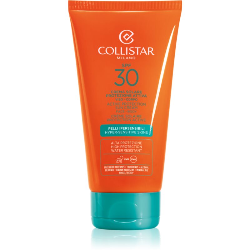 Collistar Special Perfect Tan Active Protection Sun Cream Crema Pentru Protectie Solara Rezistenta La Apa Spf 30 150 Ml