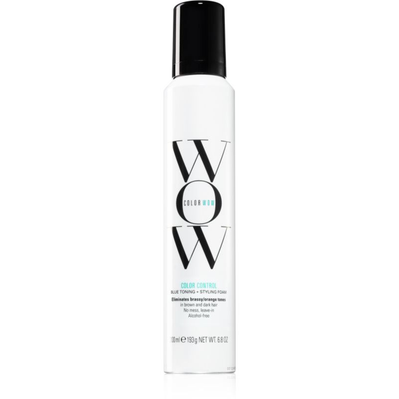 Color WOW Color Control Blue Toning + Styling Foam spuma tonica pentru par saten spre inchis 200 ml