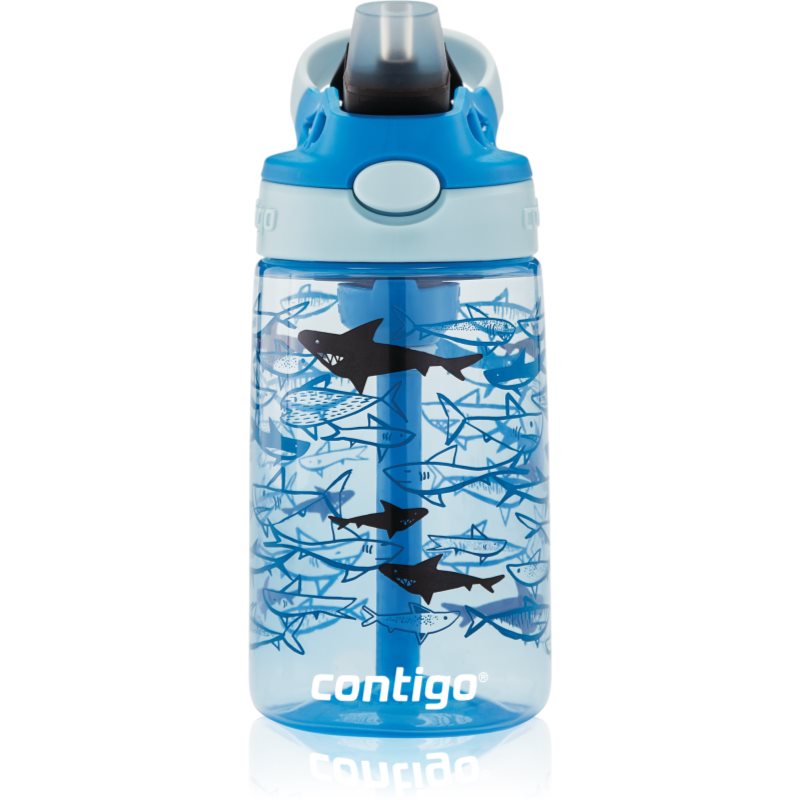 Contigo Easy Clean sticla pentru apa pentru copii Blue Sharks 420 ml