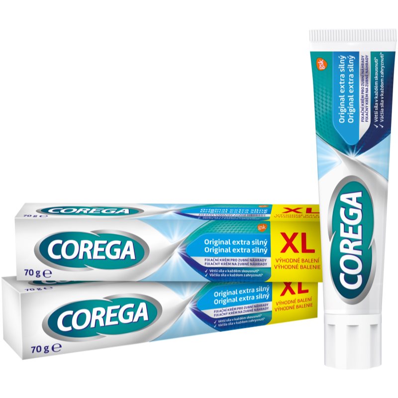 Corega Original Extra Strong gel fixare 2x70 g