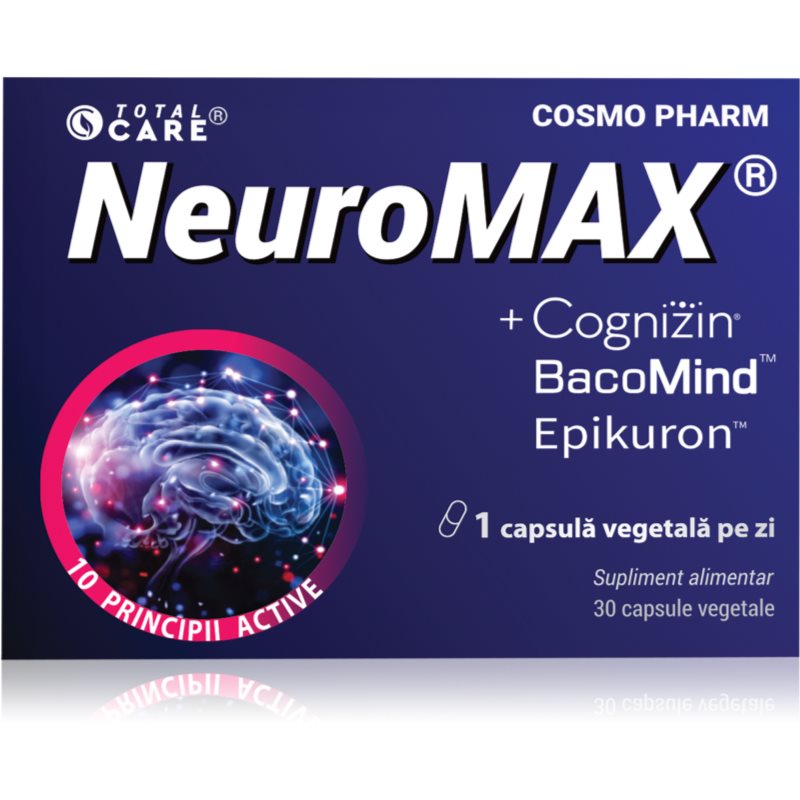 Cosmo Pharm Neuromax + Cognizin capsule pentru menținerea energiei și a capacității cognitive 30 caps.