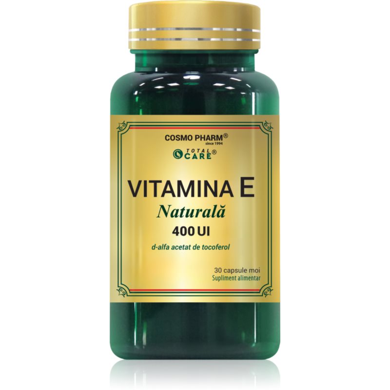 Cosmo Pharm Vitamina E 400 UI capsule pentru sănătatea părului, a pielii și a mucoaselor 30 caps. Cosmo Pharm Vitamina E 400 UI capsule pentru sănătatea părului, a pielii și a mucoaselor 30 caps.