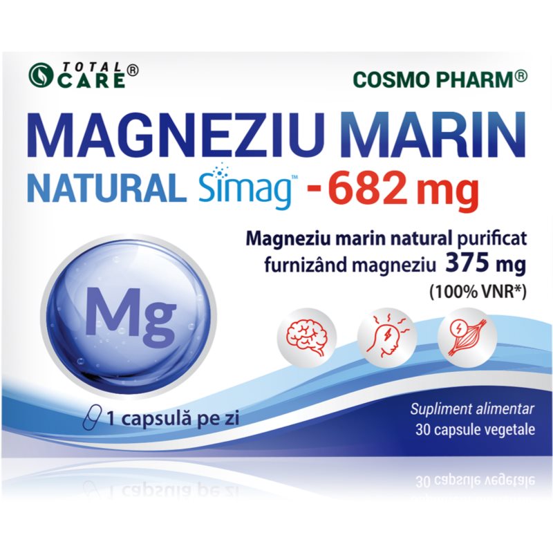 Cosmo Pharm Magneziu Marin Natural capsule pentru suplimentarea eficientă a aportului de magneziu 30 caps.