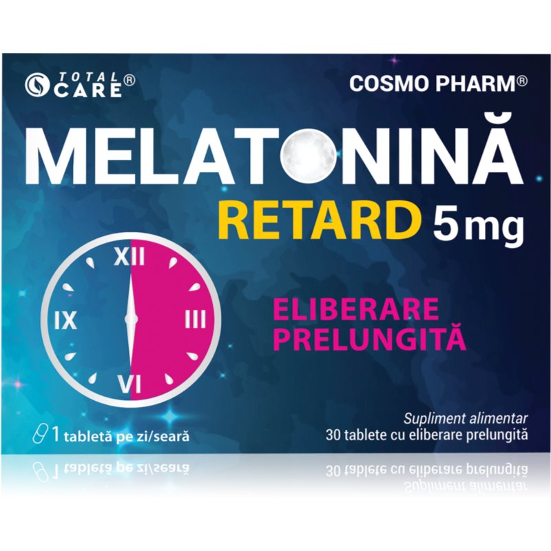 Cosmo Pharm Melatonina Retard 5 mg tablete pentru un somn liniștit 30 tbl