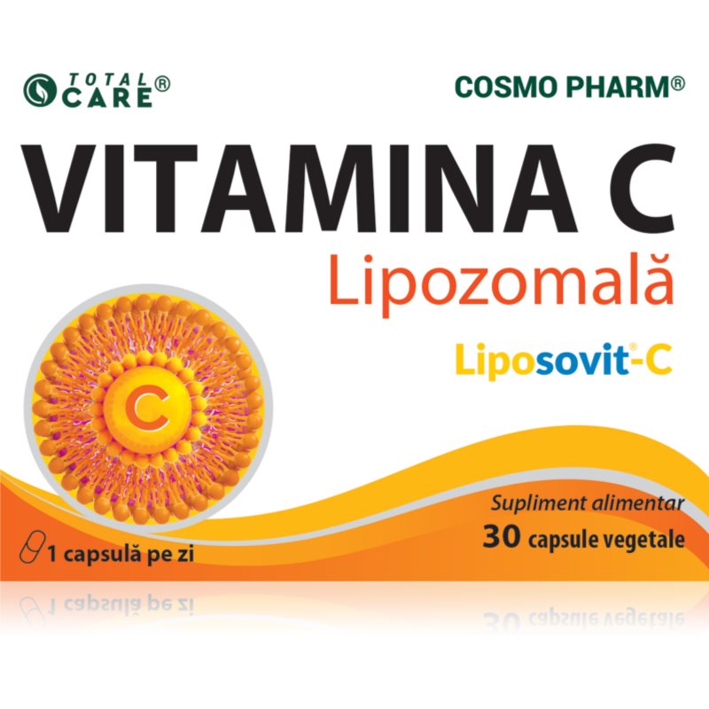 Cosmo Pharm Vitamina C lipozomala capsule pentru susținerea protecției celulelor în fața stresului oxidativ 30 caps.