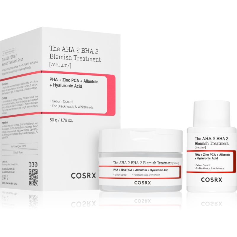 Cosrx The AHA 2 BHA 2 Blemish Treatment Serum tratament topic pentru acnee 50 g