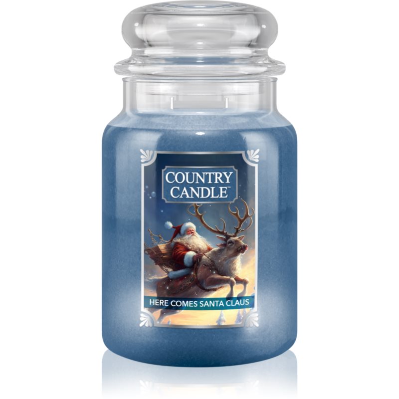 Country Candle Here Comes Santa Claus lumânare parfumată 680 g