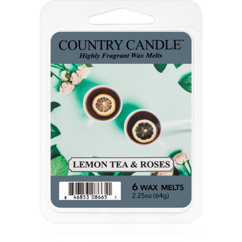 Country Candle Lemon Tea & Roses ceară pentru aromatizator 64 g